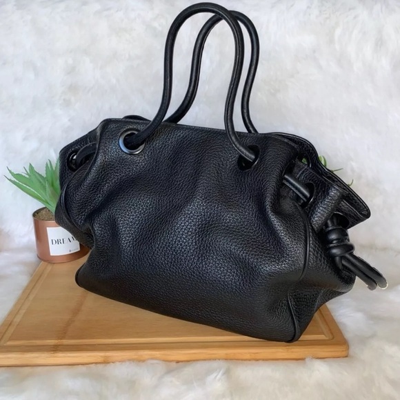Michael Kors Dalia  Leather Shoulder Tote Large Black Handbag Retail $384 - Picture 4 of 15